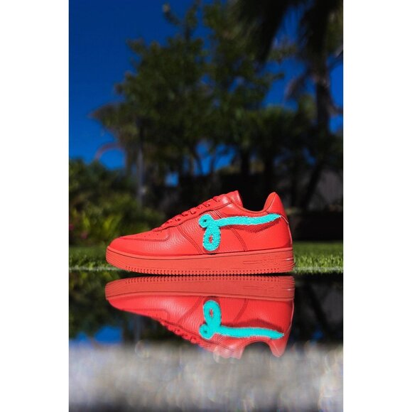 John Geiger GF-01 Sneakers in Peach Teal - Picture 2 of 9